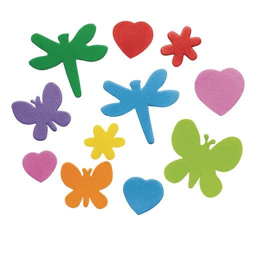Flowers Hearts & Bug Foam Shapes 500 pc - Image 3