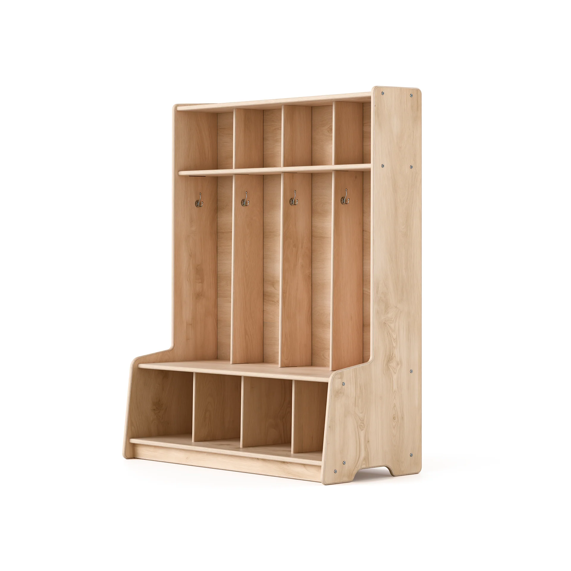 Four Section Cubbie Locker Childcare