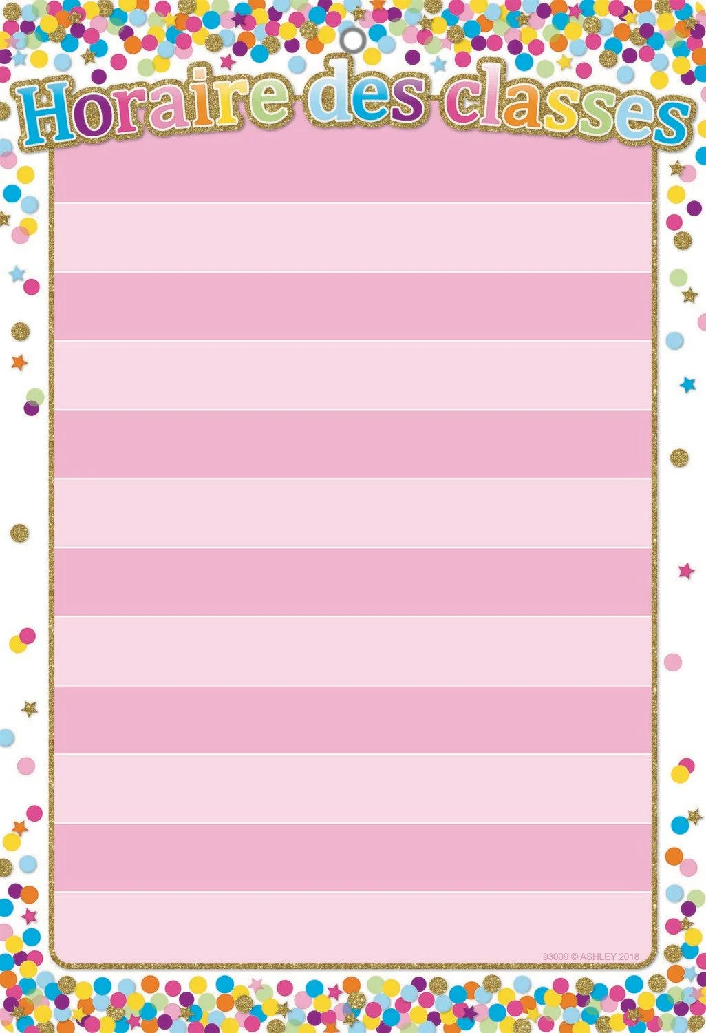 French Confetti Class Schedule Poly