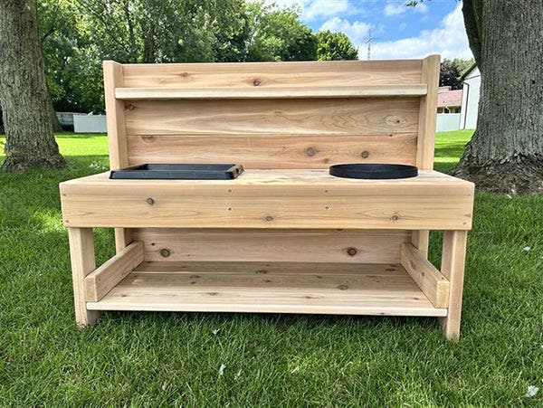 Fullback Outdoor Messy Mud Kitchen with Rubber Sinks by Naturally Inspired Play - Image 4