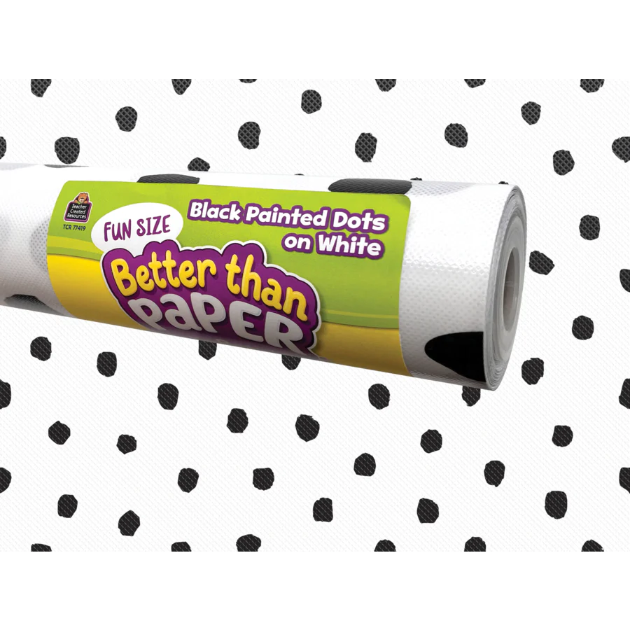 Fun Size Black Painted Dots on White Better Than Paper Bulle