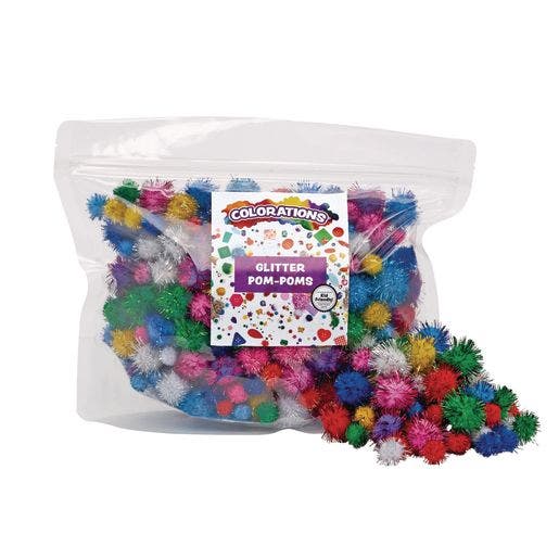Glitter Poms-Poms 300 Pieces - Image 2