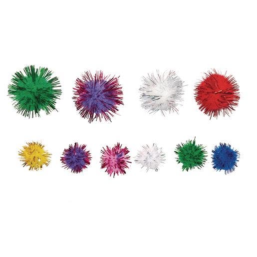 Glitter Poms-Poms 300 Pieces - Image 3