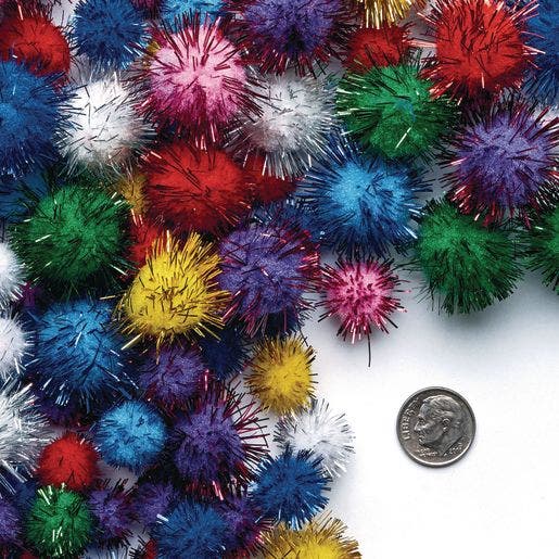 Glitter Poms-Poms 300 Pieces - Image 4