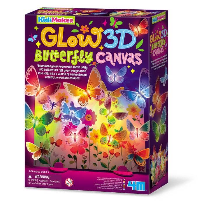 Glow 3D Butterfly Canvas - Image 4