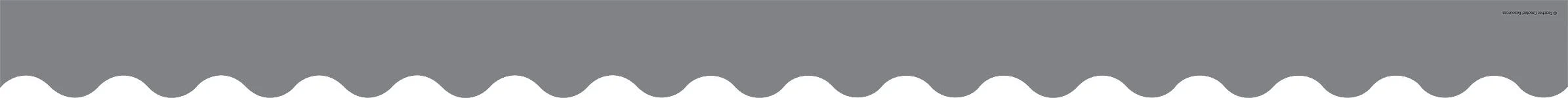 Gray Scalloped Border Trim
