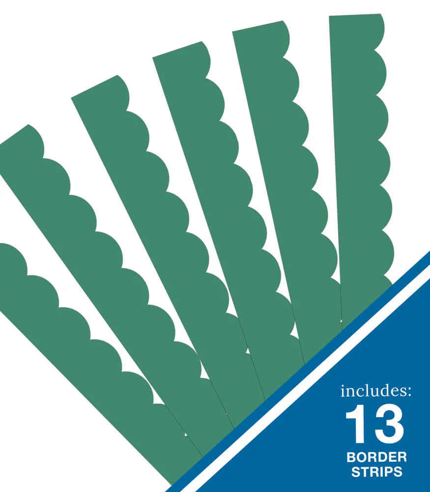 Grow Together Jade Green Scalloped Borders - Image 2