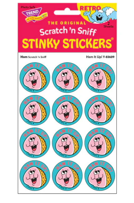 Ham It Up Ham Scent Retro Scratch n Sniff Stinky Stickers - Image 3