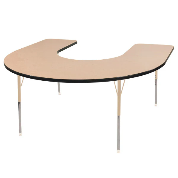Horseshoe Maple/Black Activity Table with Standard or Chunky Adjustable Legs - Image 4