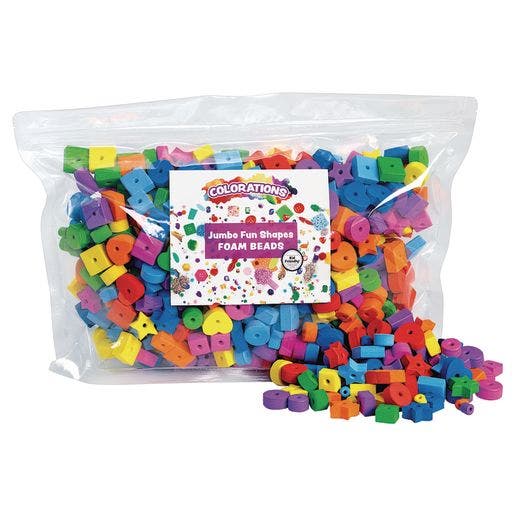 Jumbo Fun Shapes Foam Beads 500 Pcs - Image 2