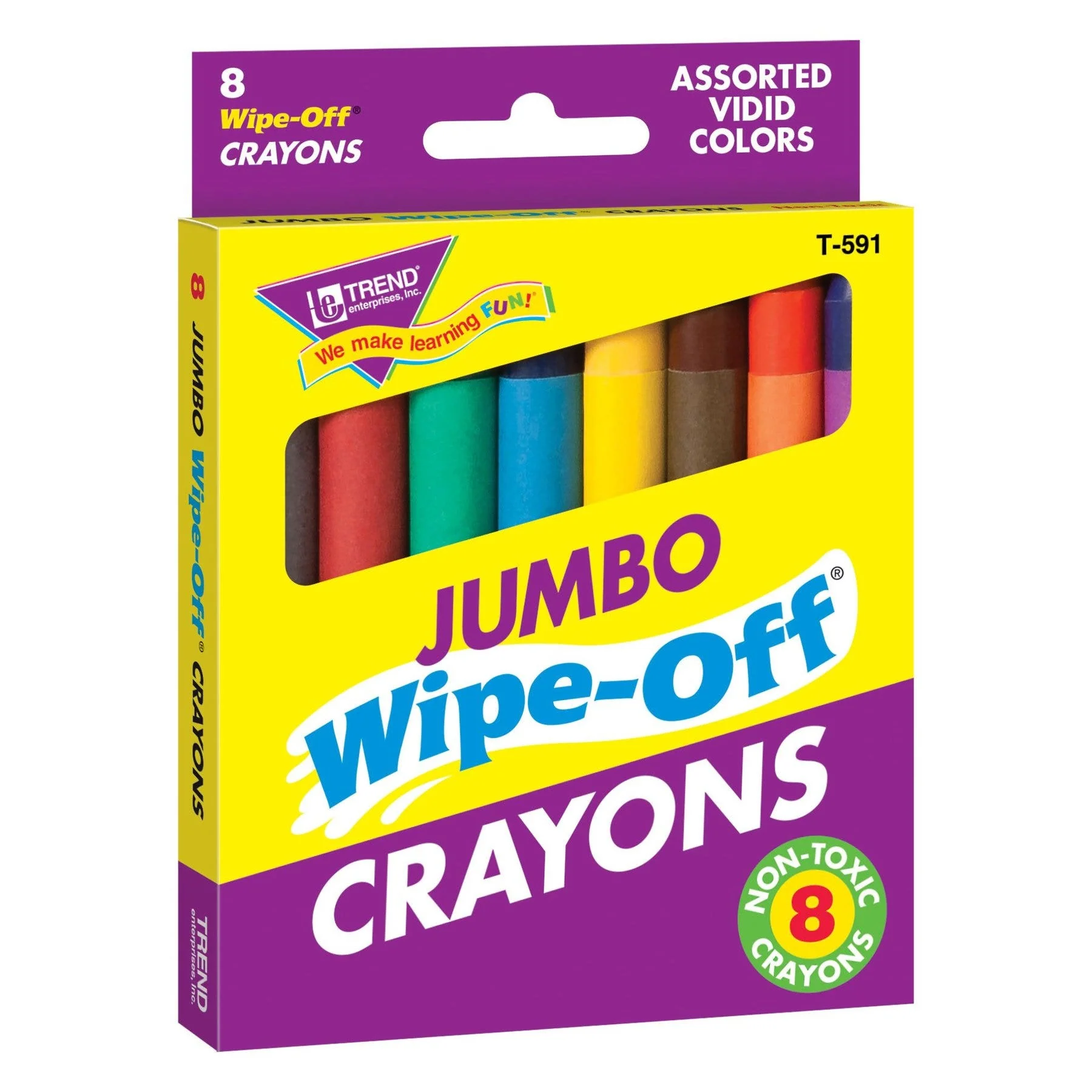 Jumbo Size Wipe-off Crayons
