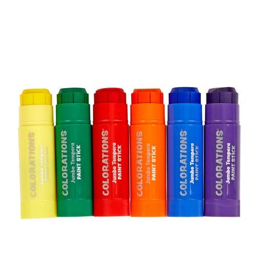 Jumbo Tempera Paint Sticks 6 Colors - Image 2