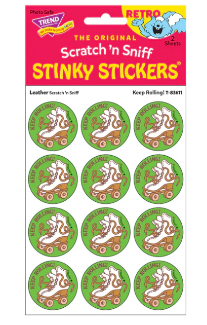 Keep Rolling Leather Scent Retro Scratch n Sniff Stinky Stic - Image 3