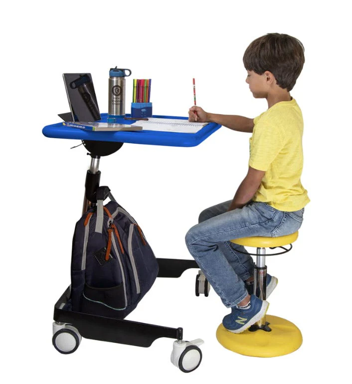 Kore Mobile Student Desk 79-97cm Black - Image 2
