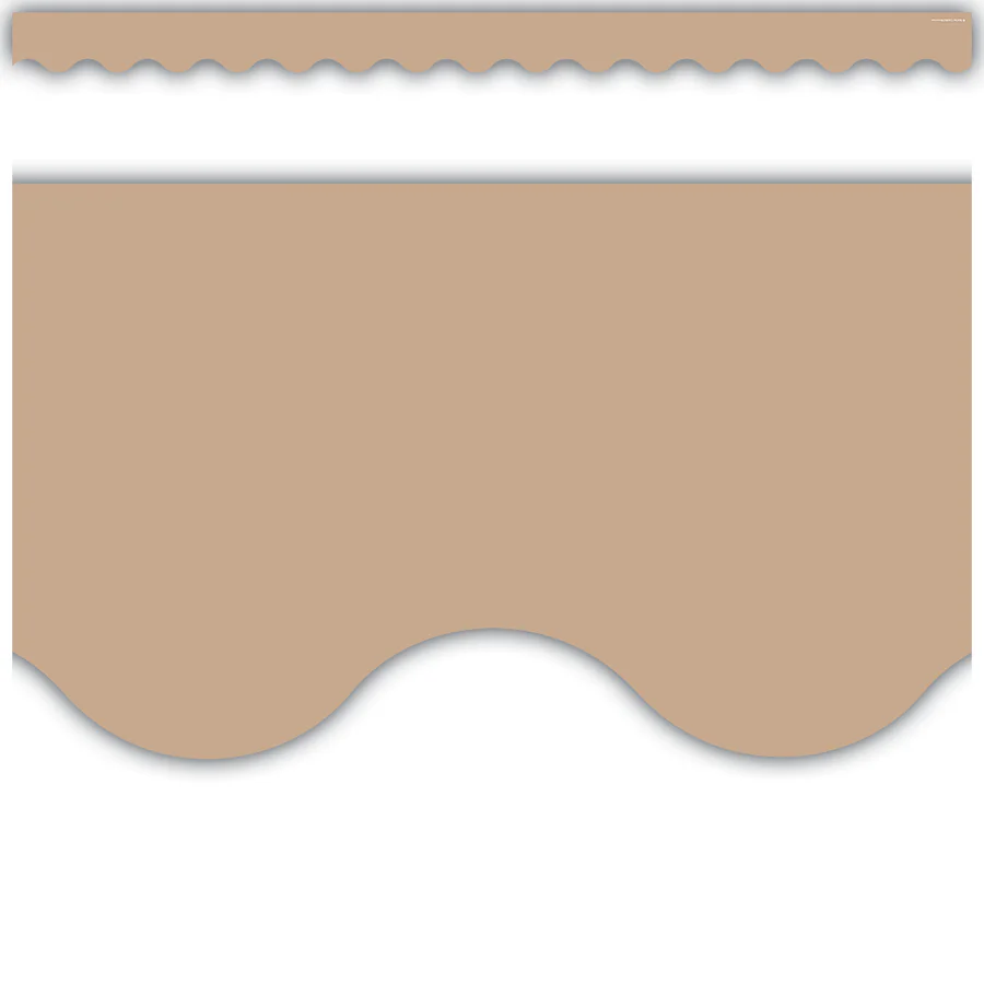 Light Brown Scalloped Border Trim
