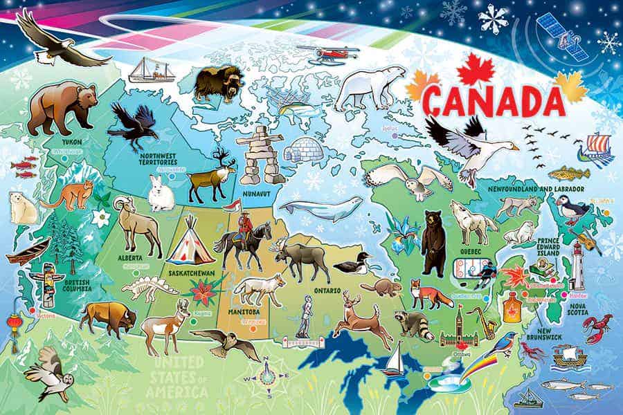 Map of Canada 35 pc Floor Puzzle