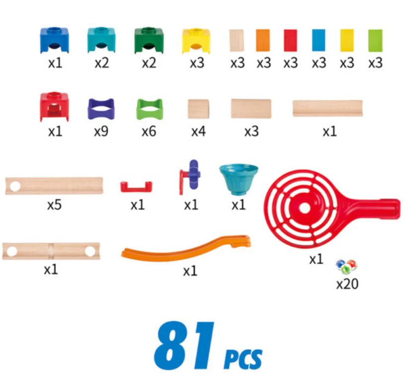 Marble Rally Block Set by Hape - Image 6
