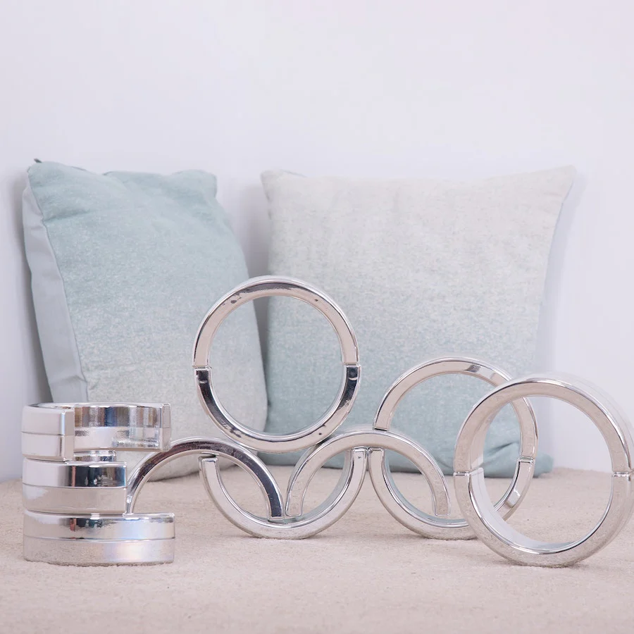 Metallic Silver Stacking Arches 12pk