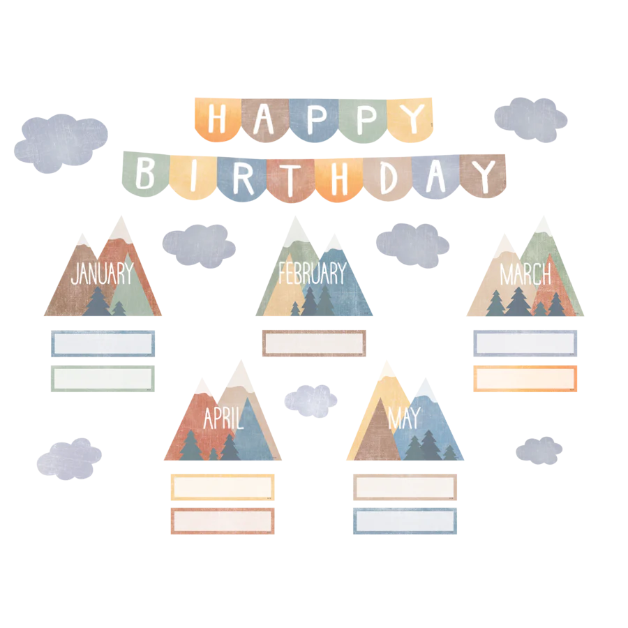 Moving Mountains Happy Birthday Mini Bulletin Board