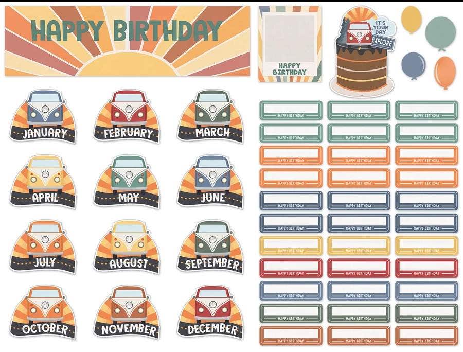 Moving Mountains Road Trip Happy Birthday Mini Bulletin Board - Image 2