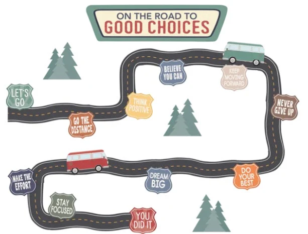 Moving Mountains Road Trip On the Road to Good Choices Mini Bulletin Board