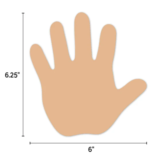 Multicultural Hands 6 in Designer Cut Outs - Image 3