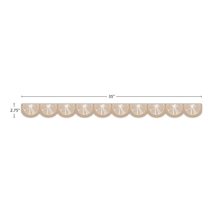 Natural Poms Scalloped Die-Cut Border Trim - Image 3