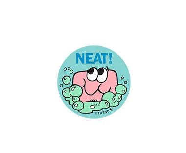 Neat Soap scent Retro Scratch n Sniff Stinky Stickers 24 ct