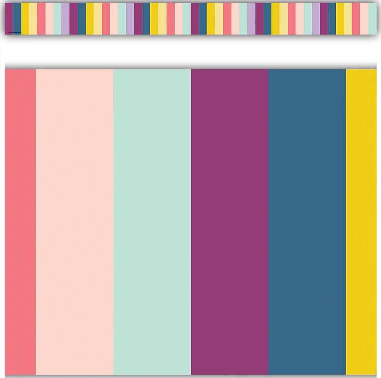 Oh Happy Day Stripes Straight Rolled Border Trim - Image 2