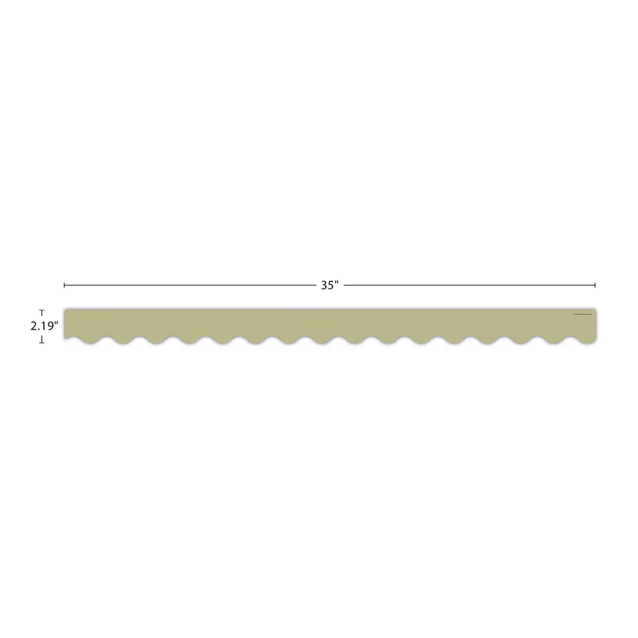 Olive Green Scalloped Border Trim - Image 3