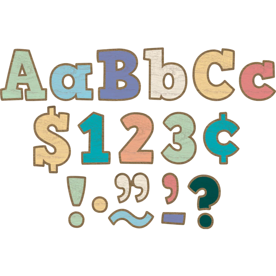 Painted Wood Bold Block 4in Letters Combo Pack