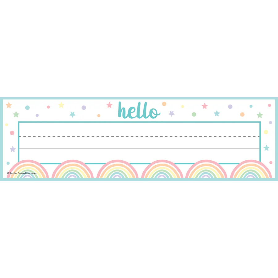 Pastel Pop Flat Name Plates