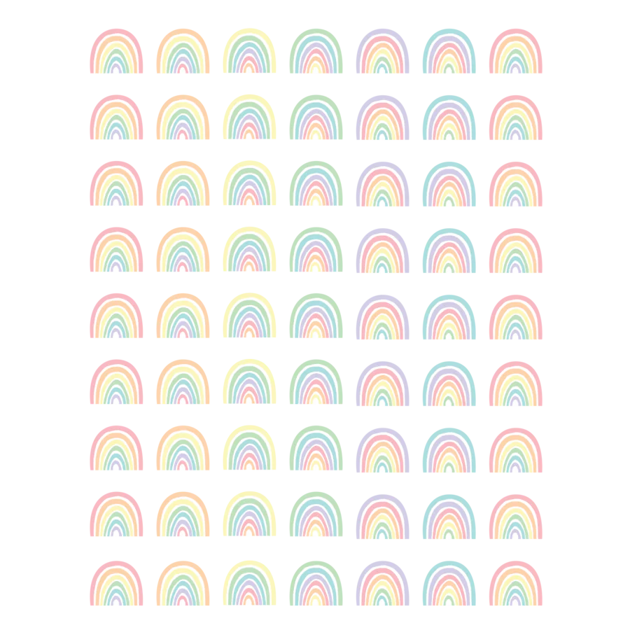 Pastel Pop Rainbows Mini Stickers - Image 2