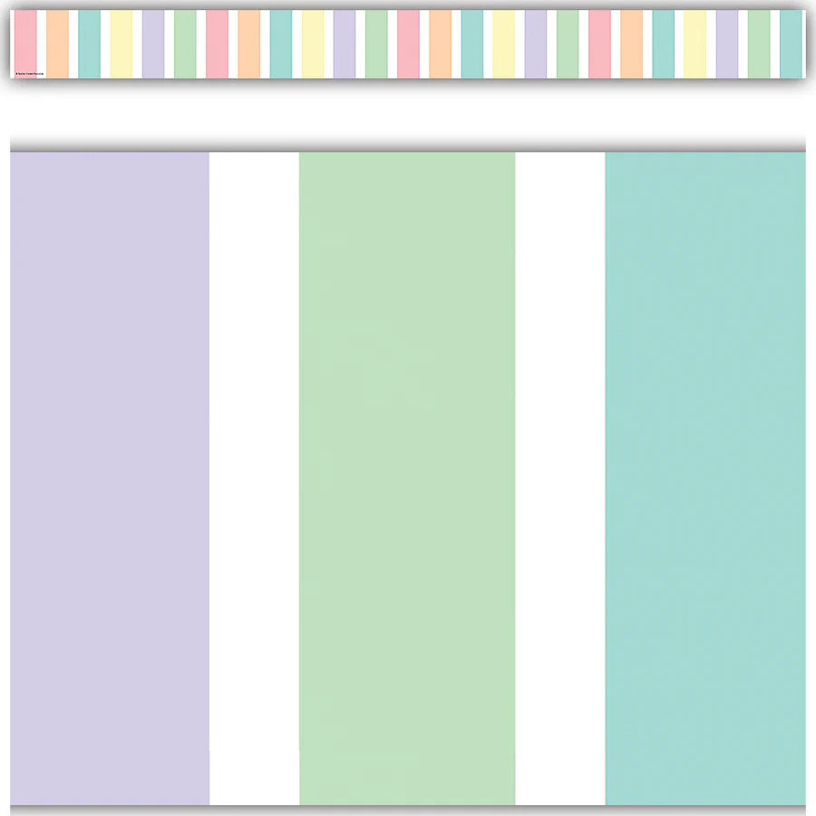 Pastel Pop Stripes Straight Border Trim