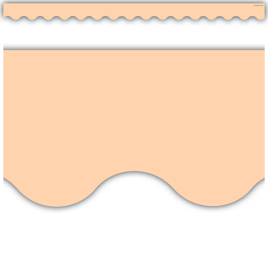 Peach Scalloped Border Trim