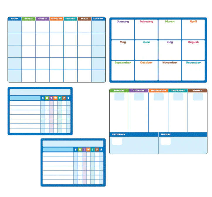 Planner Sheets Wipe-Off Learning Set