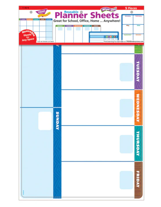 Planner Sheets Wipe-Off Learning Set - Image 5
