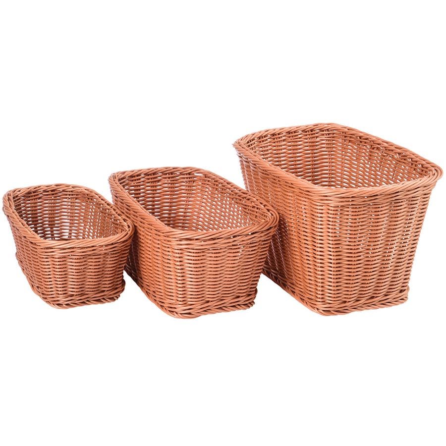 Plastic Woven Baskets Set of 3 - Image 9