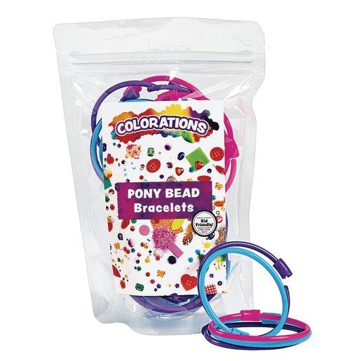 Pony Bead Bracelets Set Of 24 - Image 2