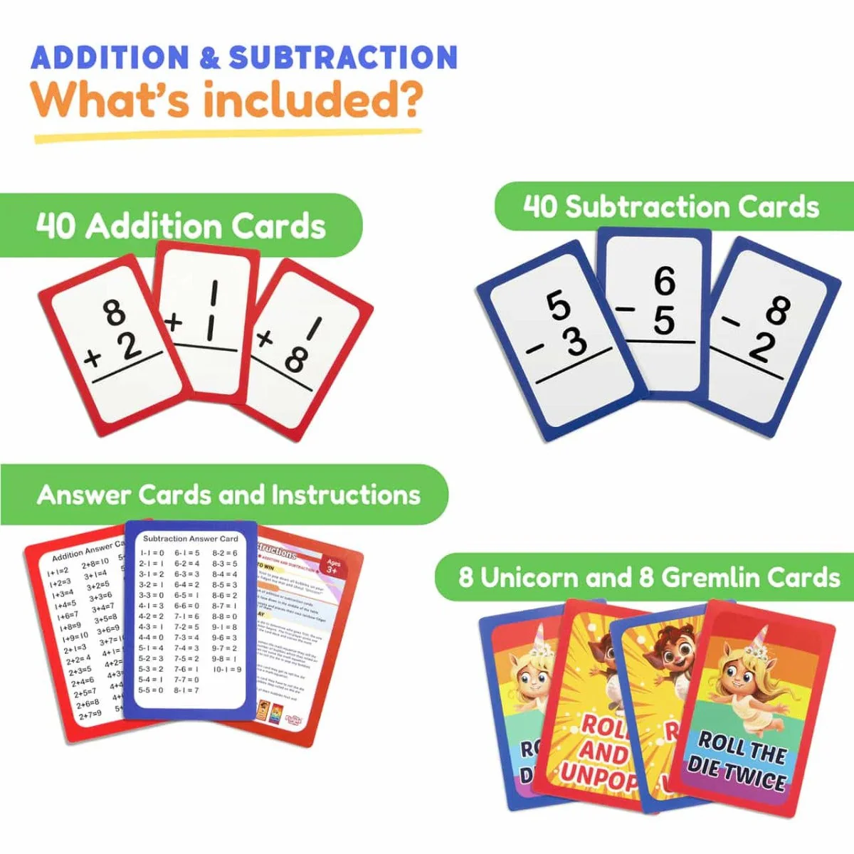 Pre-K & Kindergarten Addition & Subtraction Card Pack - Image 3