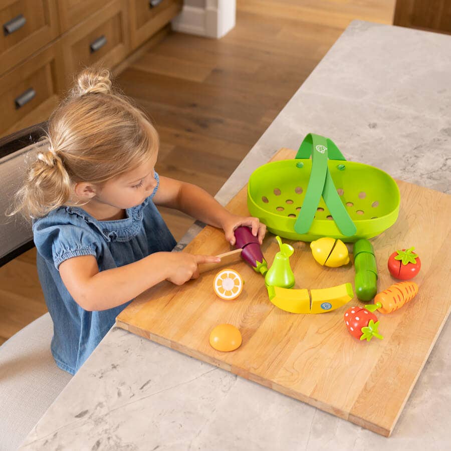 Pretendables Fruit and Veggie Basket by Fat Brain Toys - Image 2