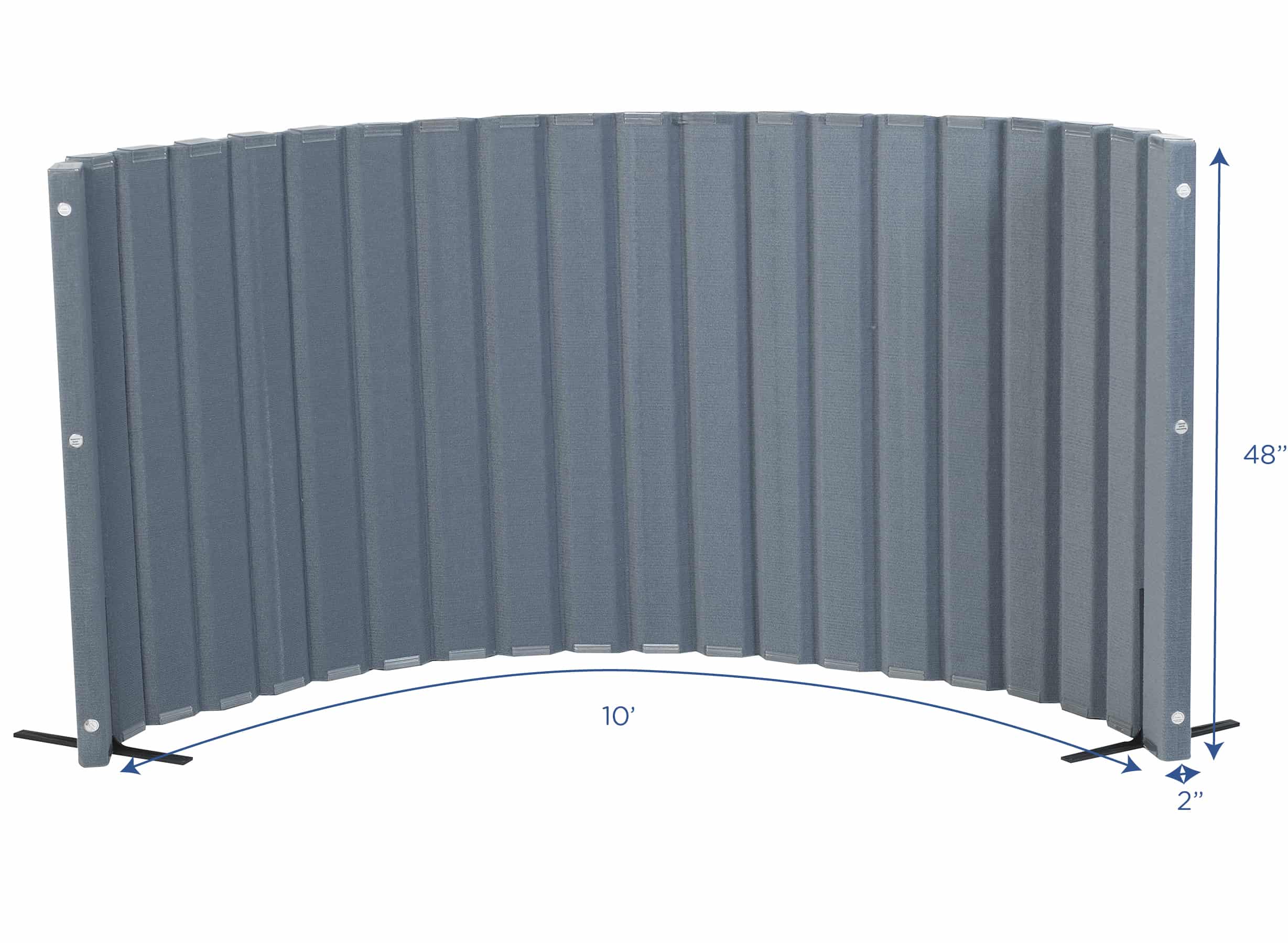 Quiet Divider with Sound Sponge 48in x 10ft Wall Slate Blue - Image 2