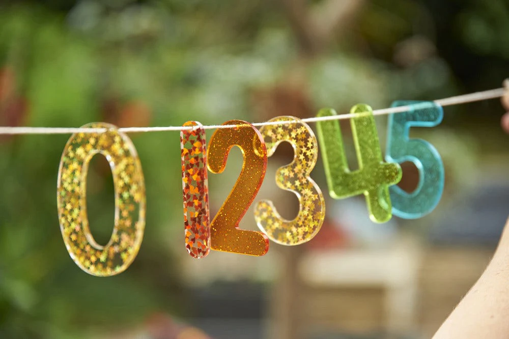 Rainbow Glitter Numbers - Image 2