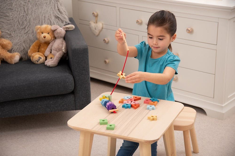 Rainbow Wooden Lacing Shapes - Image 2