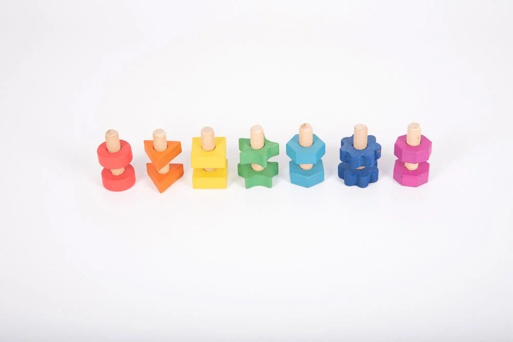 Rainbow Wooden Nuts & Bolts - Image 2