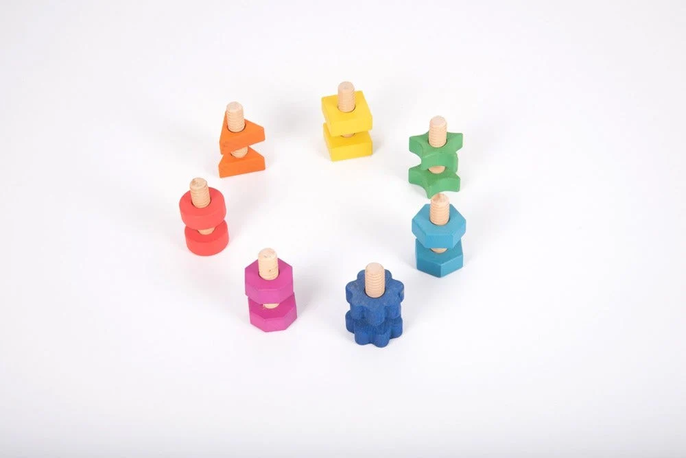 Rainbow Wooden Nuts & Bolts - Image 3