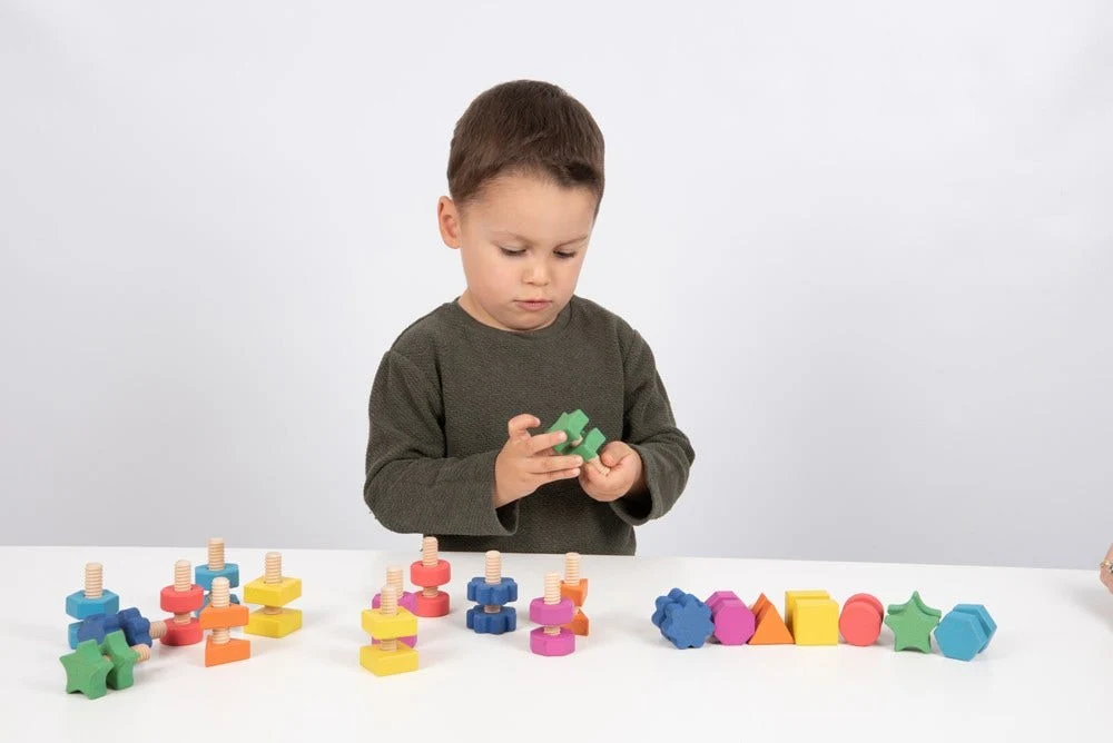 Rainbow Wooden Nuts & Bolts - Image 8