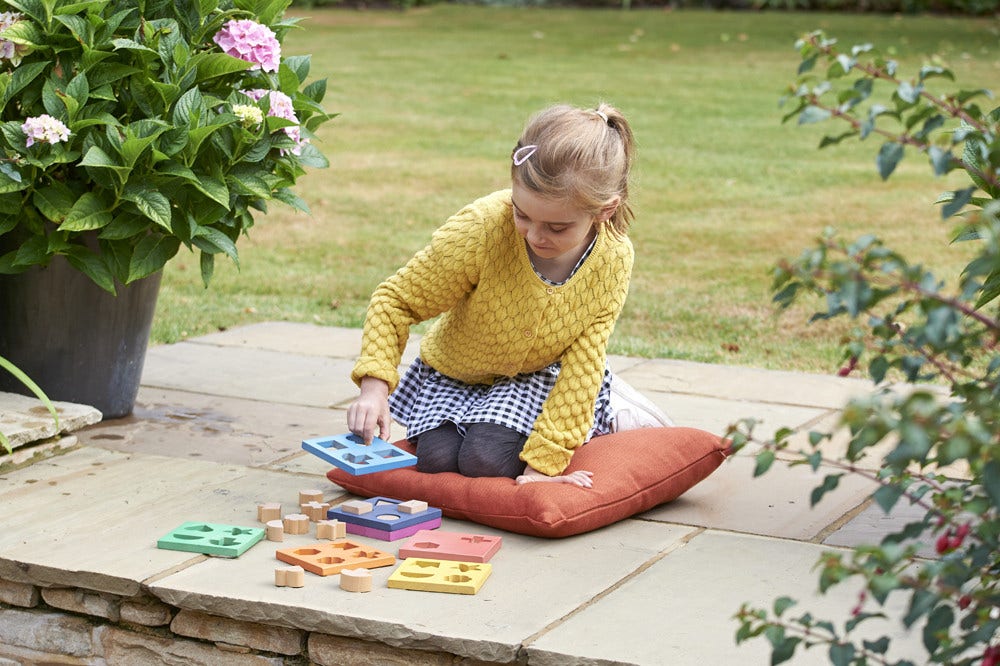 Rainbow Wooden Shape Stacker - Image 3