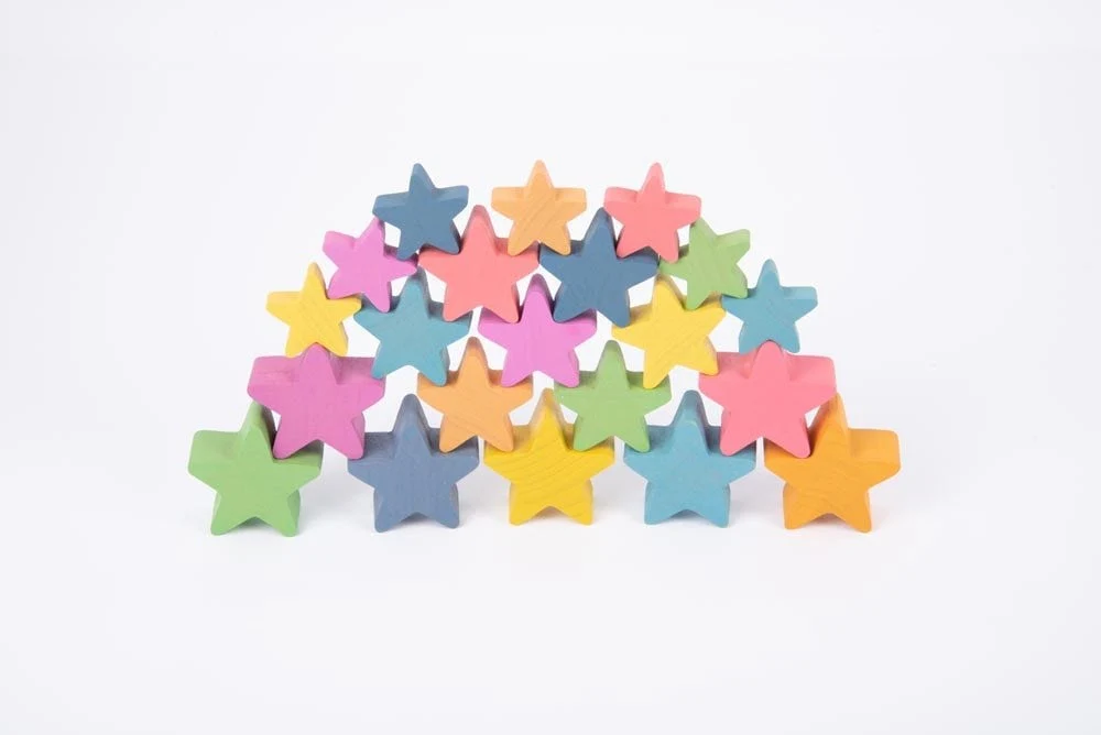Rainbow Wooden Stars - Image 3