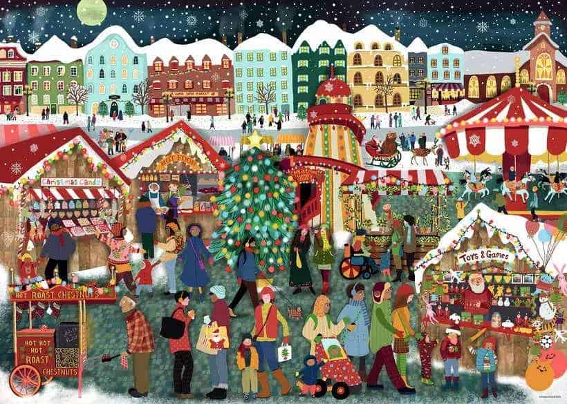 Ravensburger Christmas Market 1000 piece Puzzle - Image 2